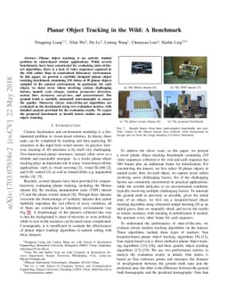 Planar Object Tracking in the Wild: A Benchmark