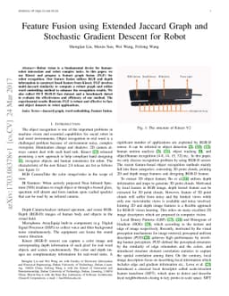 Feature Fusion using Extended Jaccard Graph and Stochastic Gradient
  Descent for Robot