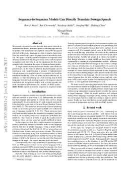 Sequence-to-Sequence Models Can Directly Translate Foreign Speech