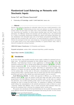 Randomized Load Balancing on Networks with Stochastic Inputs