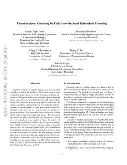 Count-ception: Counting by Fully Convolutional Redundant Counting