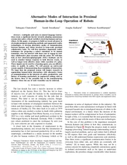 Alternative Modes of Interaction in Proximal Human-in-the-Loop Operation
  of Robots