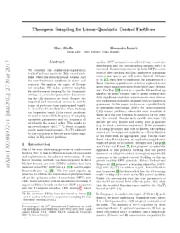 Thompson Sampling for Linear-Quadratic Control Problems