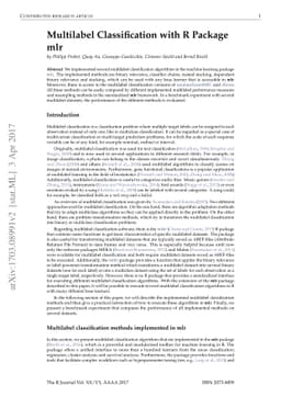 Multilabel Classification with R Package mlr
