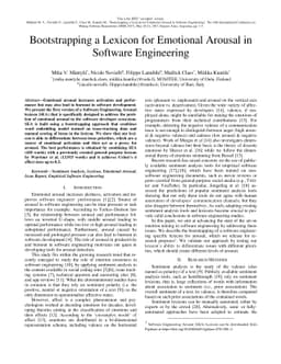 Bootstrapping a Lexicon for Emotional Arousal in Software Engineering