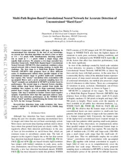 Multi-Path Region-Based Convolutional Neural Network for Accurate
  Detection of Unconstrained "Hard Faces"