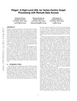 Palgol: A High-Level DSL for Vertex-Centric Graph Processing with Remote
  Data Access