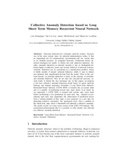 Collective Anomaly Detection based on Long Short Term Memory Recurrent
  Neural Network