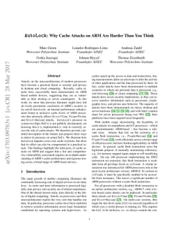 AutoLock: Why Cache Attacks on ARM Are Harder Than You Think