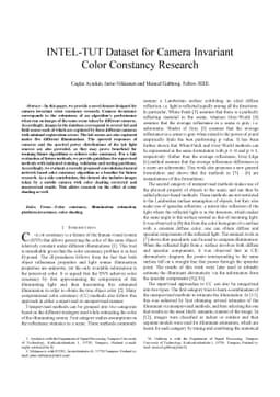 INTEL-TUT Dataset for Camera Invariant Color Constancy Research