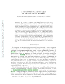 A Geometric Framework for Stochastic Shape Analysis