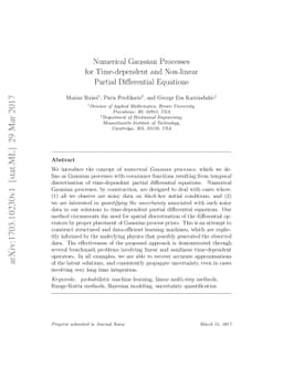 Numerical Gaussian Processes for Time-dependent and Non-linear Partial
  Differential Equations
