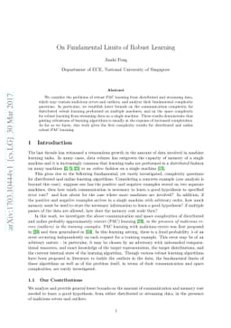 On Fundamental Limits of Robust Learning