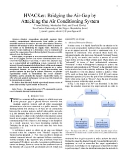 HVACKer: Bridging the Air-Gap by Attacking the Air Conditioning System