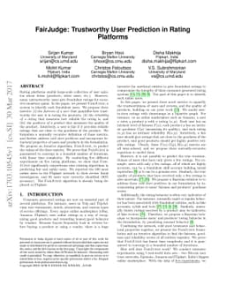 FairJudge: Trustworthy User Prediction in Rating Platforms