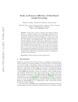 Study on Resource Efficiency of Distributed Graph Processing