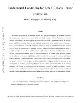 Fundamental Conditions for Low-CP-Rank Tensor Completion