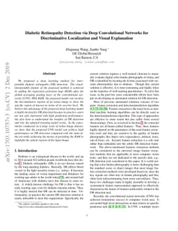 Diabetic Retinopathy Detection via Deep Convolutional Networks for
  Discriminative Localization and Visual Explanation