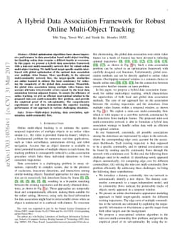 A Hybrid Data Association Framework for Robust Online Multi-Object
  Tracking