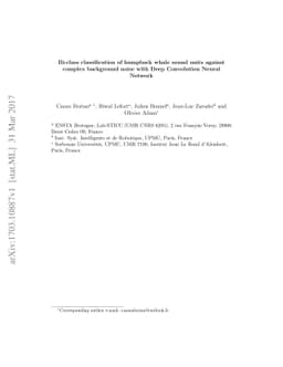 Bi-class classification of humpback whale sound units against complex
  background noise with Deep Convolution Neural Network
