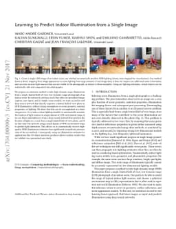 Learning to Predict Indoor Illumination from a Single Image
