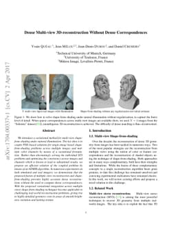 Dense Multi-view 3D-reconstruction Without Dense Correspondences