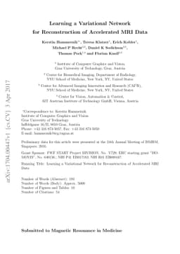 Learning a Variational Network for Reconstruction of Accelerated MRI
  Data