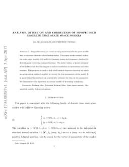 Analysis, detection and correction of misspecified discrete time state
  space models