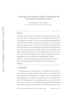 Uncertainty and sensitivity analysis of functional risk curves based on
  Gaussian processes