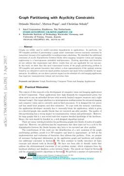 Graph Partitioning with Acyclicity Constraints