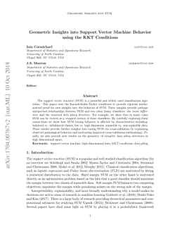 Geometric Insights into Support Vector Machine Behavior using the KKT
  Conditions