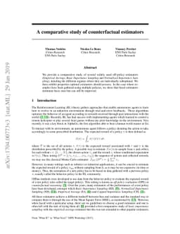 A comparative study of counterfactual estimators