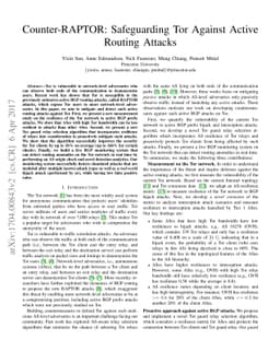 Counter-RAPTOR: Safeguarding Tor Against Active Routing Attacks