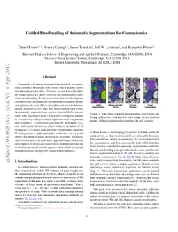 Guided Proofreading of Automatic Segmentations for Connectomics