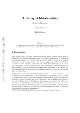 A History of Metaheuristics