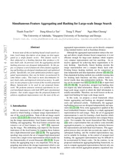 Simultaneous Feature Aggregating and Hashing for Large-scale Image
  Search