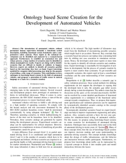 Ontology based Scene Creation for the Development of Automated Vehicles
