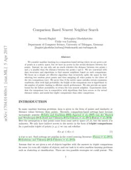 Comparison Based Nearest Neighbor Search