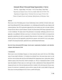 Automatic Breast Ultrasound Image Segmentation: A Survey