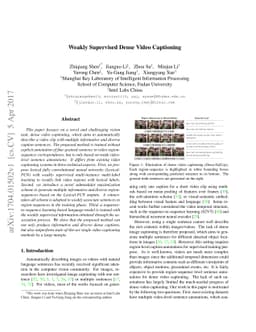Weakly Supervised Dense Video Captioning