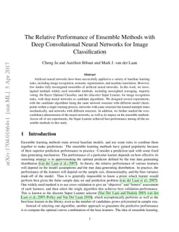 The Relative Performance of Ensemble Methods with Deep Convolutional
  Neural Networks for Image Classification