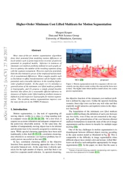 Higher-Order Minimum Cost Lifted Multicuts for Motion Segmentation