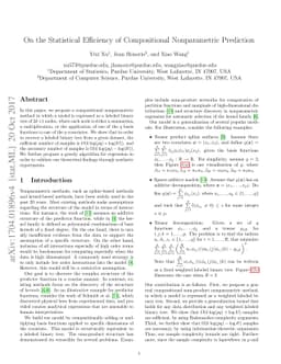 On the Statistical Efficiency of Compositional Nonparametric Prediction