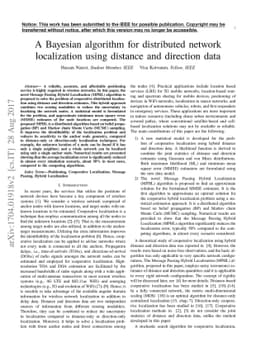 A Bayesian algorithm for distributed network localization using distance
  and direction data