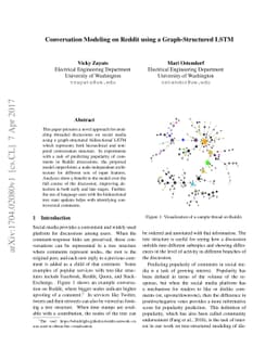 Conversation Modeling on Reddit using a Graph-Structured LSTM
