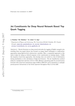 Jet Constituents for Deep Neural Network Based Top Quark Tagging