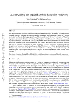A Joint Quantile and Expected Shortfall Regression Framework