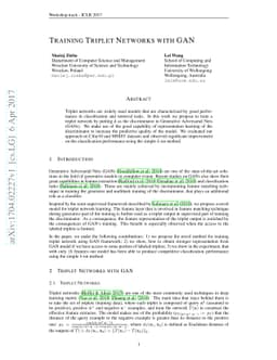 Training Triplet Networks with GAN