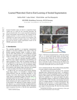Learned Watershed: End-to-End Learning of Seeded Segmentation