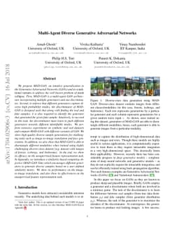 Multi-Agent Diverse Generative Adversarial Networks